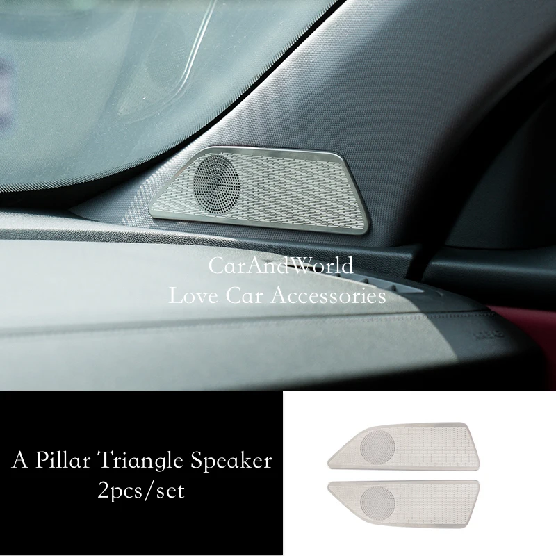 Stainless Car Door Speaker Stereo Cover Pillar Trumpet Audio Interior Trims Accessories For Changan CS75plus CS75 Plus 2022 2023