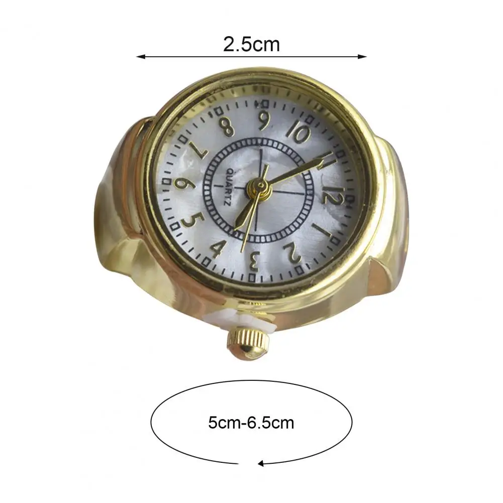 Practical Decorative Finger Rings Jewelry Clock Compact Analog Finger Watch Men Analog Quartz Watch Ring for Adult