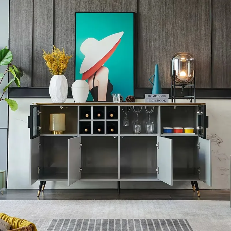 

Modern Light Luxury Dining Side Cabinet Restaurant Tea Cabinet Wine Side Cabinet Console Counter