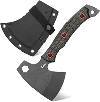 Eafengrow C1393 Hatchet Hex Camping Axe DC53 Steel Micarta Handle Bushcraft Chopping Split Wood Survival Multitool Axe Wrenches