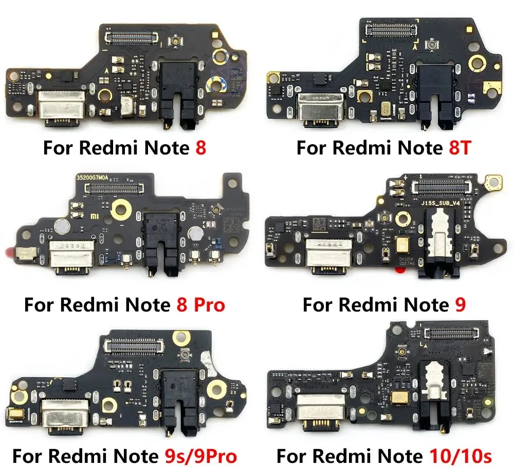 10Pcs USB Charger Port Dock Connector Charging Board Flex Cable For Redmi Note 10 10S 8T 9 9S 8 Pro