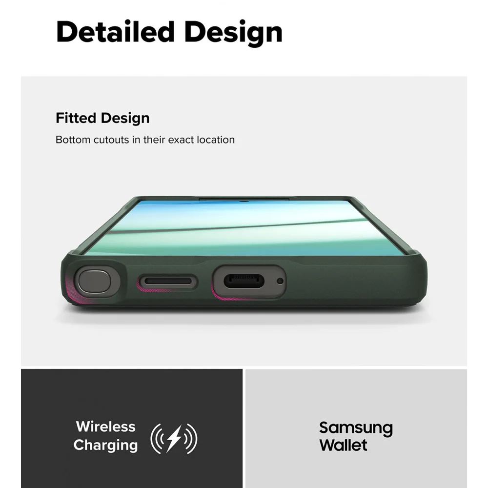 Ringke Onyx kompatybilny z etui Samsung Galaxy S25 Ultra (2025) Wytrzymała, odporna na wstrząsy, antypoślizgowa, precyzyjna osłona z wycięciami — zdjęcie produktu 3