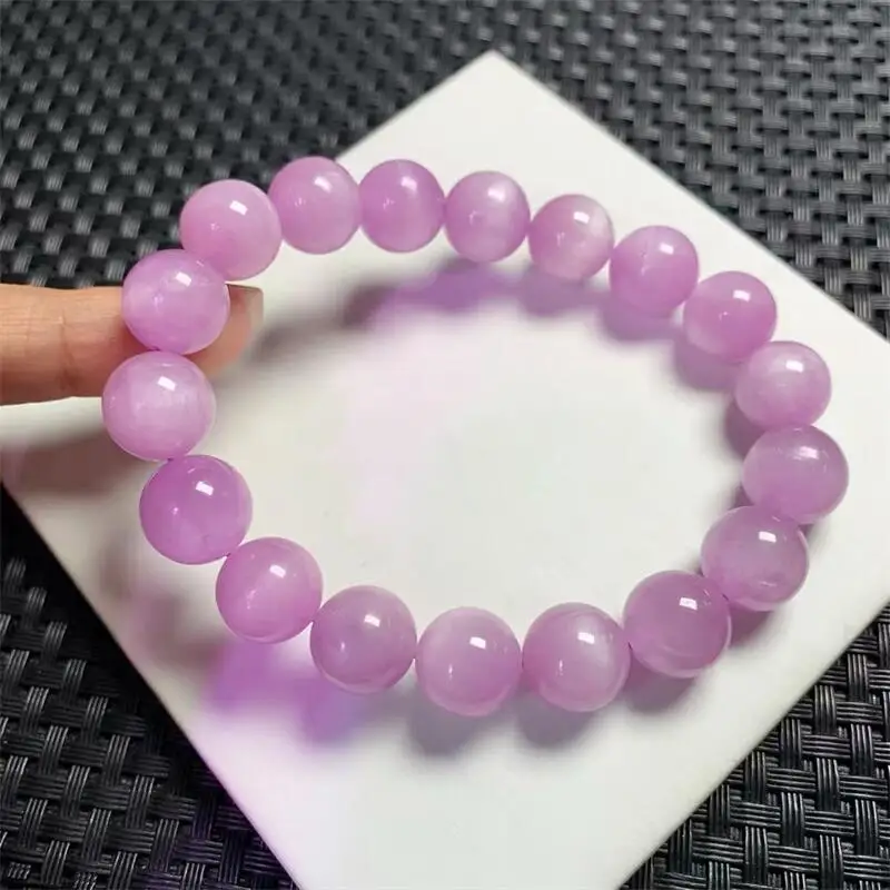 

11.6MM Natural Kunzite Bracelet Women Beautiful Colorful Crystal Energy Healing Fashion Gemstone Jewelry 1PCS