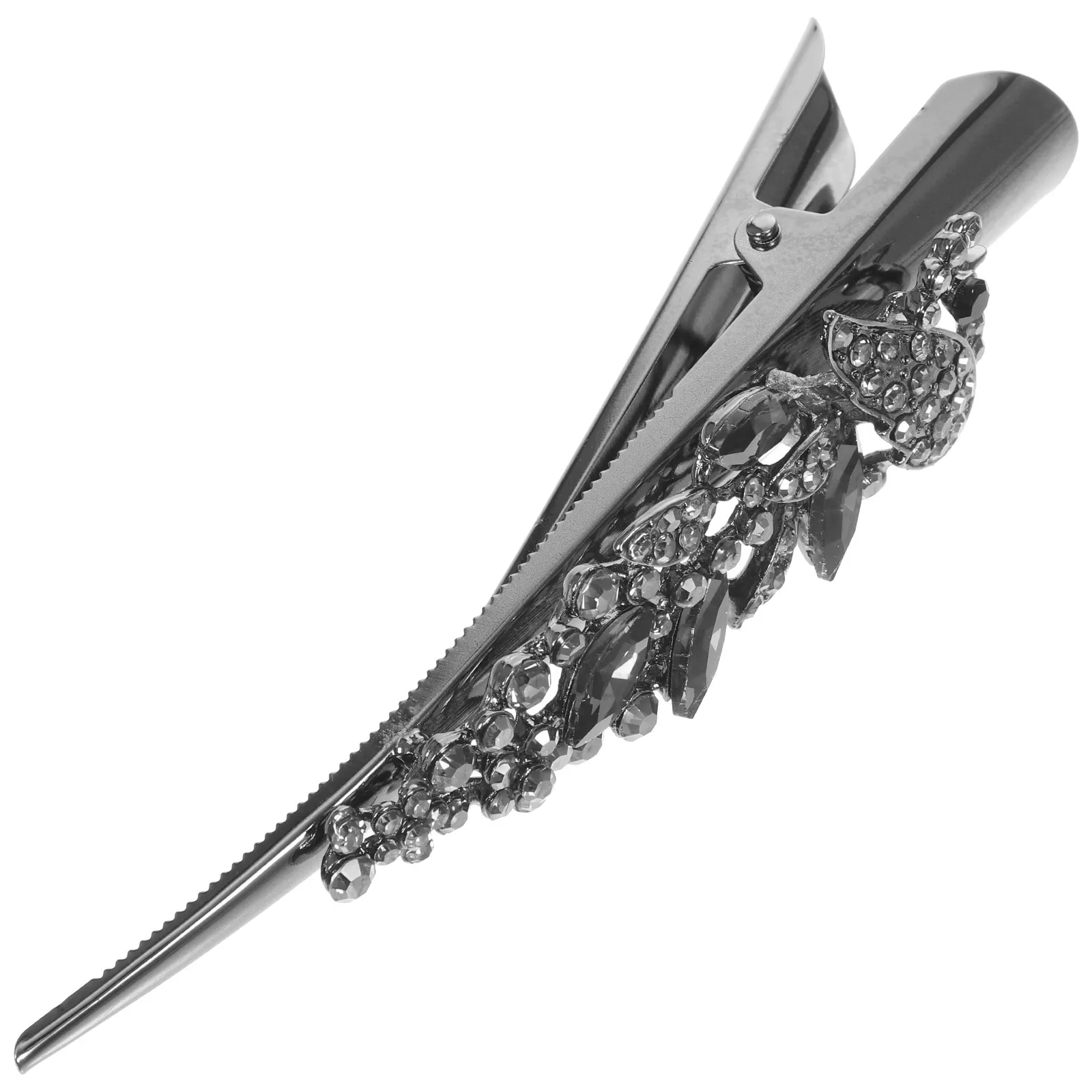 

Shiny Crystal Alligator Hair Clip Large Vintage Rhinestone Barrette Women's Fancy Hair Clips for Special Occasions