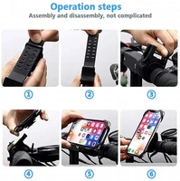 Support de téléphone portable universel en silicone pour vélo et moto, fixation sur guidon pour téléphones de 4 à 6,5 pouces 6