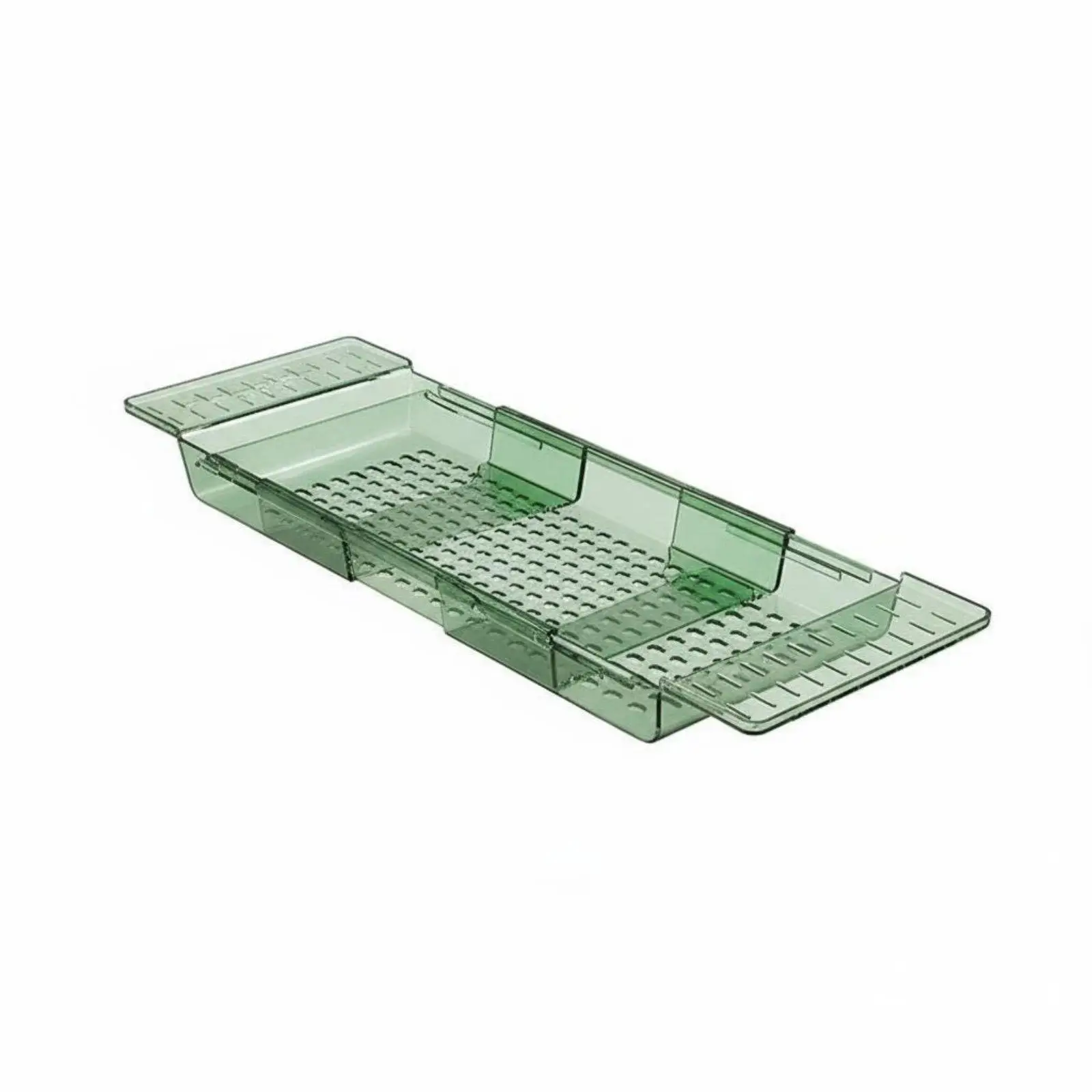 PET Bathroom Tray Non Slip Extendable Bath Tub Organizer Bathtub Accessory Drain Plug Shelf for Wet Environments