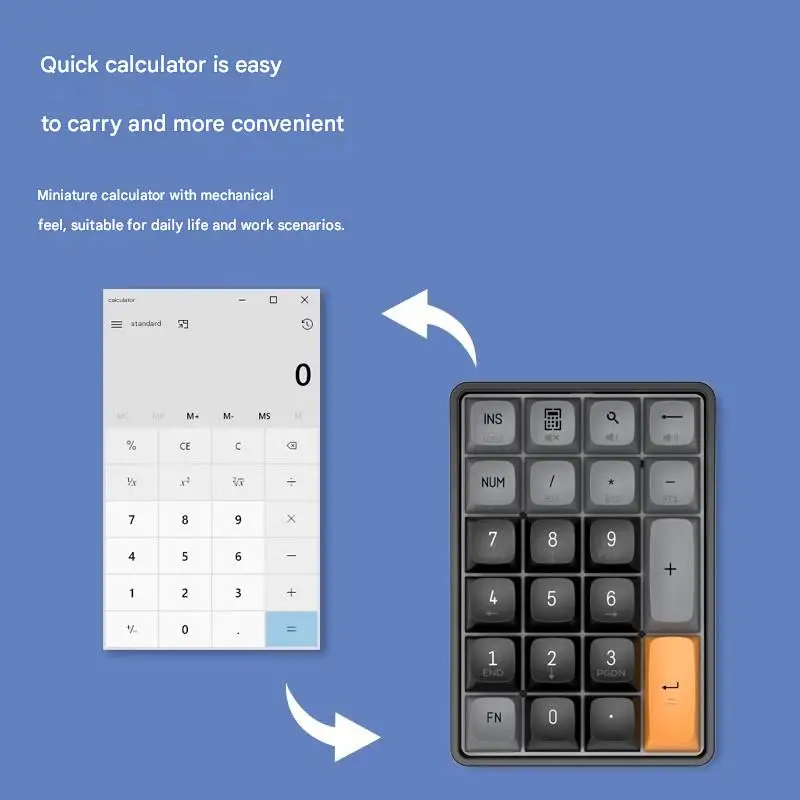 Aigo A18/N18ULTRA//N18MAX Wireless Mechanical Keyboard 2.4G Hot-swappable Charging Calculator Numeric Keypad Sensitive Gift - view 5