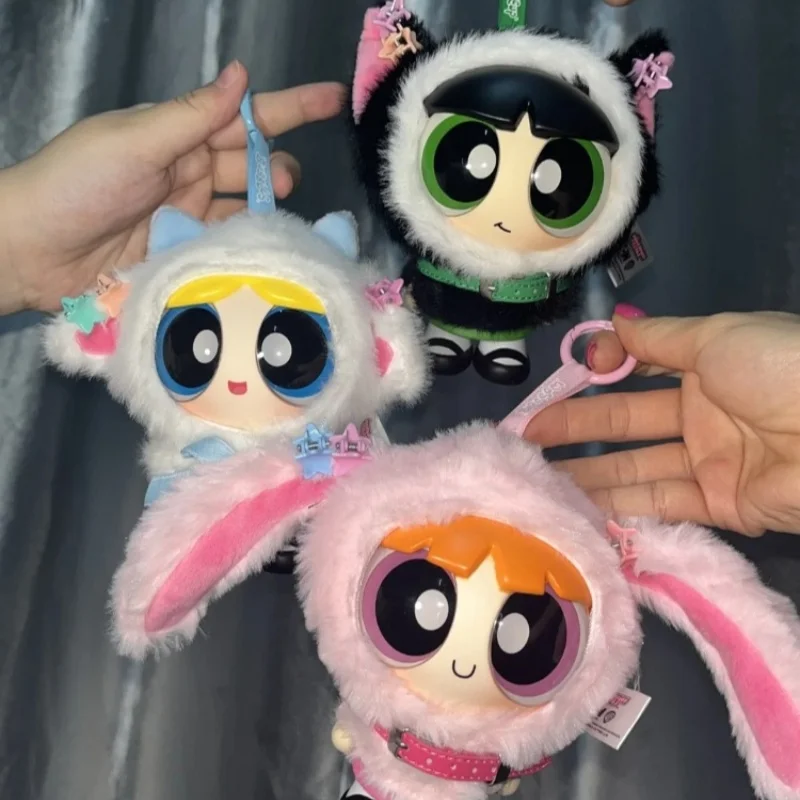 

Подлинная серия Hugkis The Powerpuff Girls Forest Party, плюшевая слепая коробка, сумка, декор с подвеской, коробка-сюрприз, милые подарки на день рождения