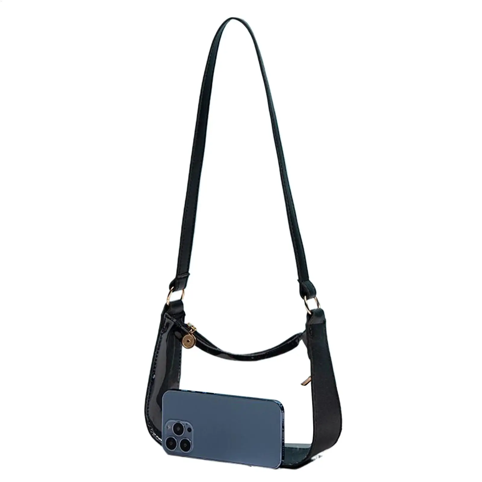 Transparent PVC Shoulder Bag Soft Women Zipper Bag Purse Stylish Adjustable Shoulder Strap Handbag Tote For Ladies