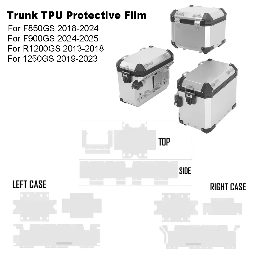 

Universal Trunk TPU Protective Film Anti-scratch For BMW For R1250GS R1200GS F850GS F750GS F900GS PPF Aluminum Box Protection