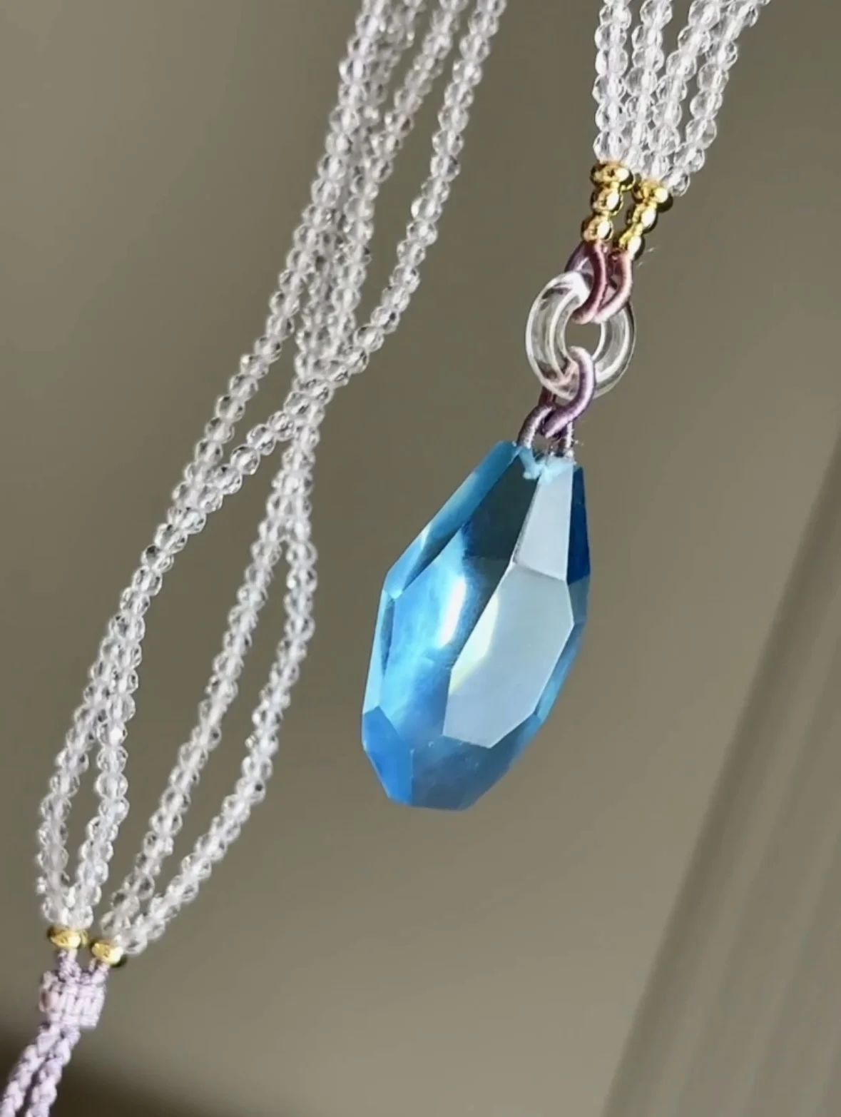 

Natural Blue Aquamarine Pendant Faceted 26.6x15.5x11.3mm Blue Aquamarine Brazil 18K Gold Women Fashion Jewelry AAAAAA