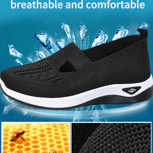Solid color breathable sneakers for women, soft sole shoes, light shoes, casual mesh shoes 8 Main Sales Color Tenis - №2