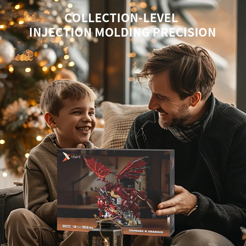 1856PCS Gioco di film MOC Dungeon Fortress Red Dragon Story Building Blocks Monster Eye Modello Creativo Assemblaggio fai da te Giocattolo Ragazzi Regalo