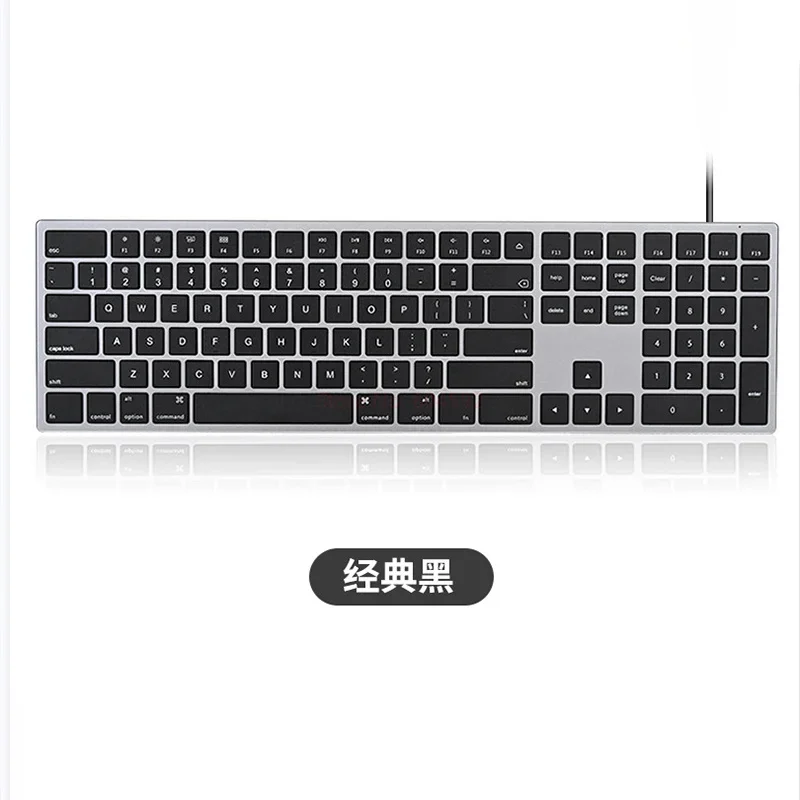 Imagem -06 - Liga de Alumínio Teclado com Fio Adequado para Computador Apple Mac Mudo Escritório Ultra Fino o Novo Metal 2023