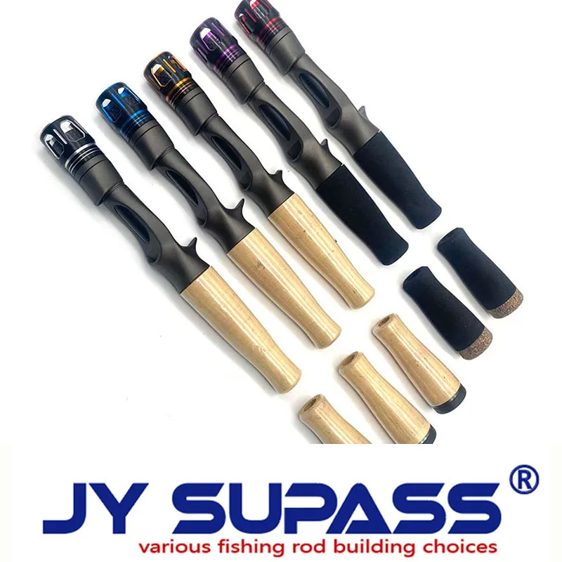 Componentes para construção de varas de pesca JY SUPASS, suporte para carretilha, cabo de cortiça EVA, ferramenta para construção e reparo de varas.