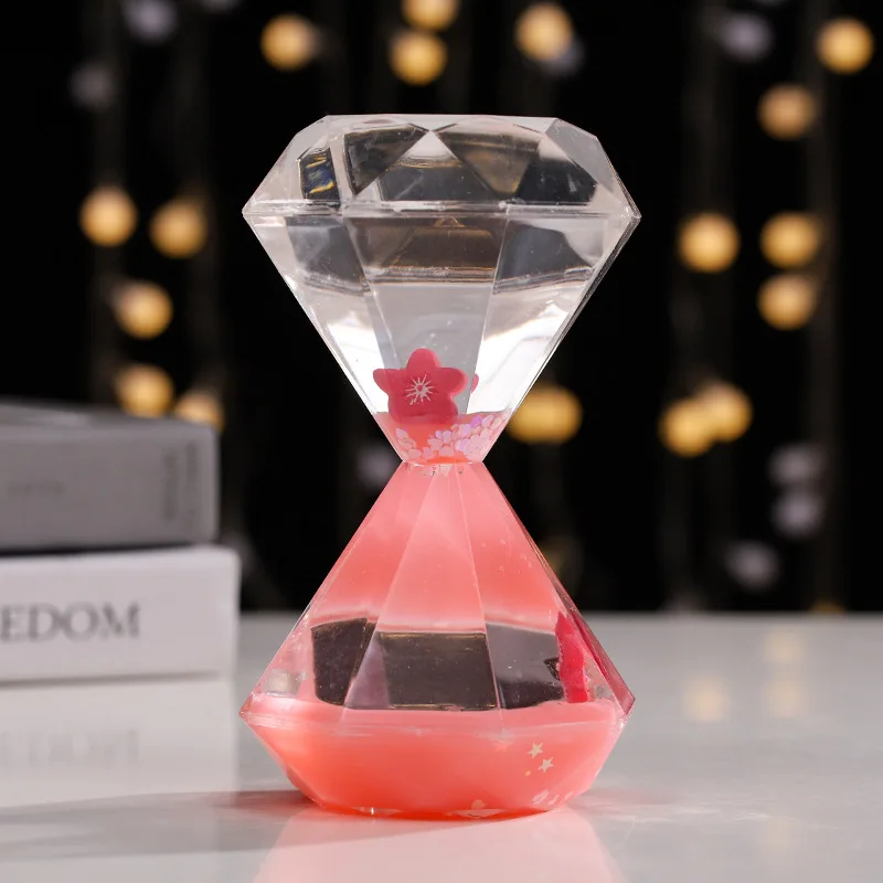 Creatieve Melk Rode Kersenbloesem Konijn Diamant Zandloper Decoratie