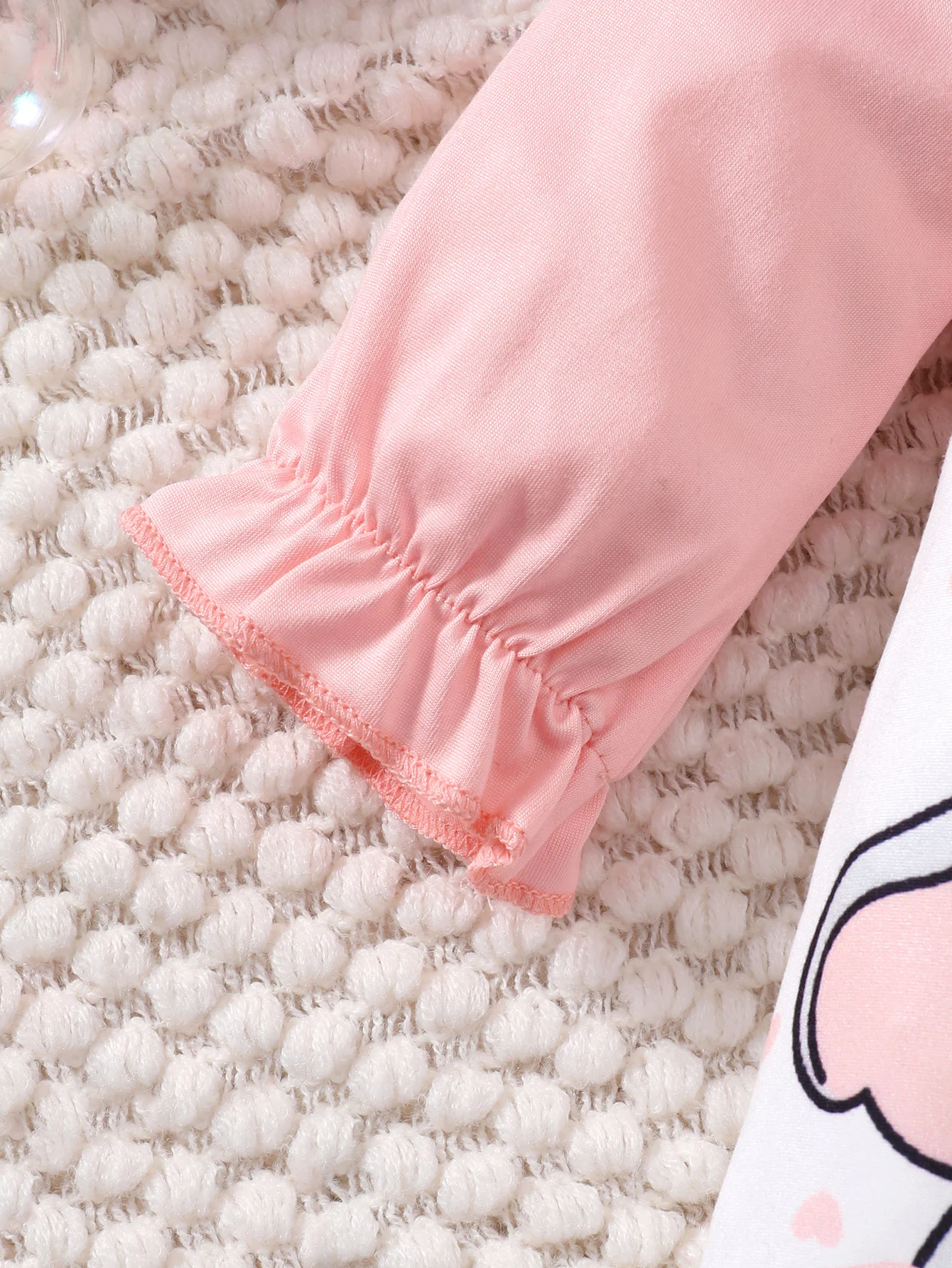 0–18 Monate Baby-Overall für Mädchen, Cartoon-Druck, Rüschenrand-Overall, geeignet für süße Babys, Frühling und Herbst, langärmeliger Overall – Detail 5