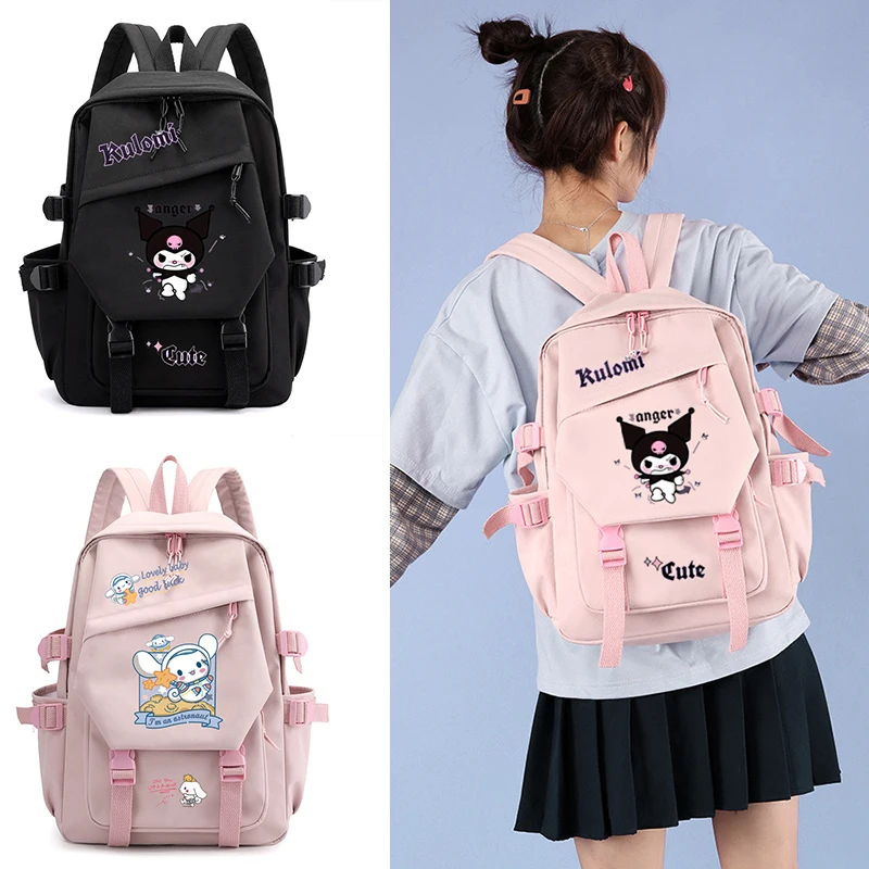 

Школьный рюкзак Sanrio Kuromi Cinnamoroll, школьный ранец большой вместимости, дорожная сумка, подарок для начала Школьного сезона