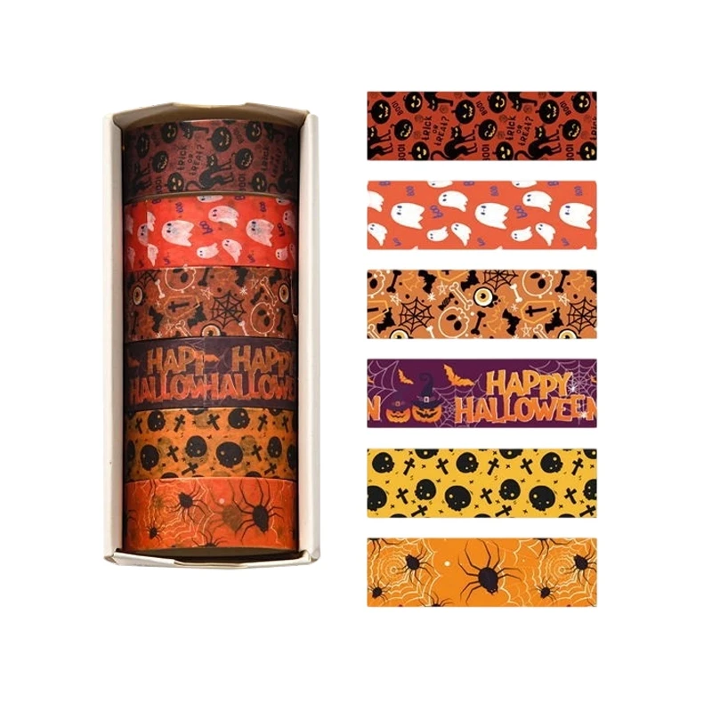 Halloween Washi Tapes Suitable for Party Festival DIY Gift Box Packaging Exquisite Decorations Scrapbooking Stationary Supplies