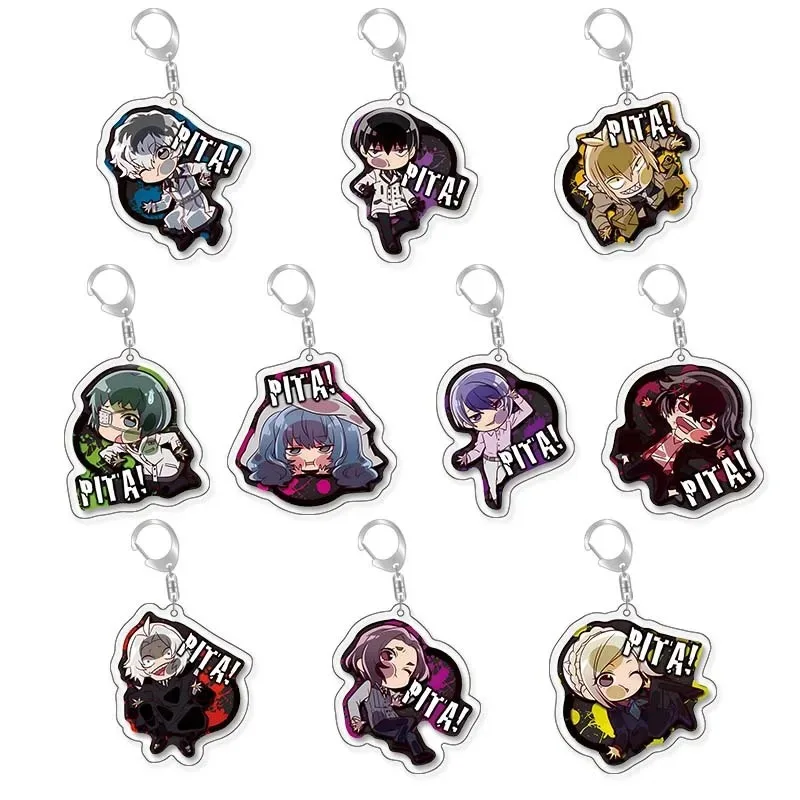 Kaneki Ken Arima Kishou JUZO SUZUYA Popular Anime bidimensional periférico transparente acrílico llavero Cool mochila colgante