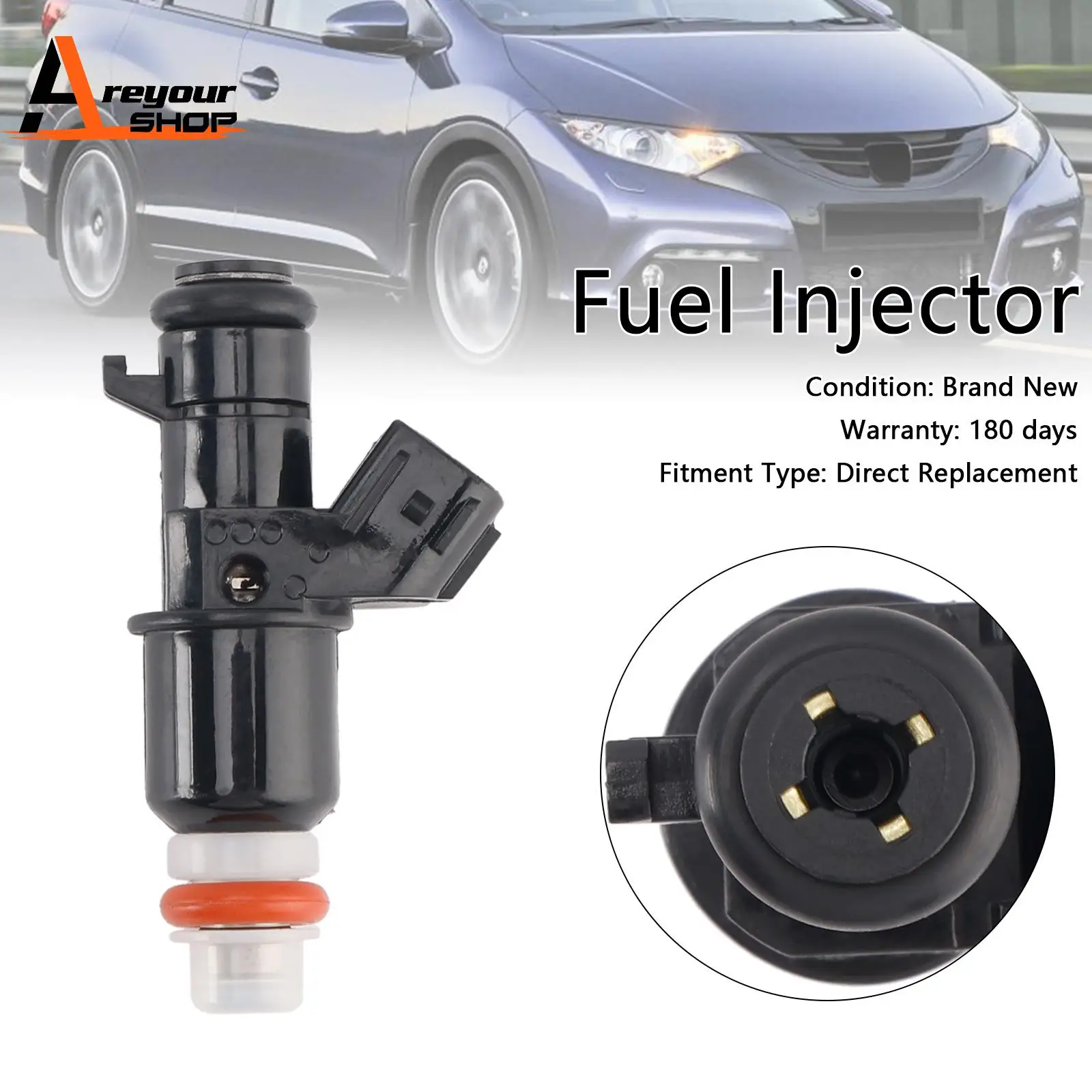 

Топливная форсунка 16450-RZP-003, 1 шт., подходит для Honda Accord Civic Stream CRV Tourer 2,0 л