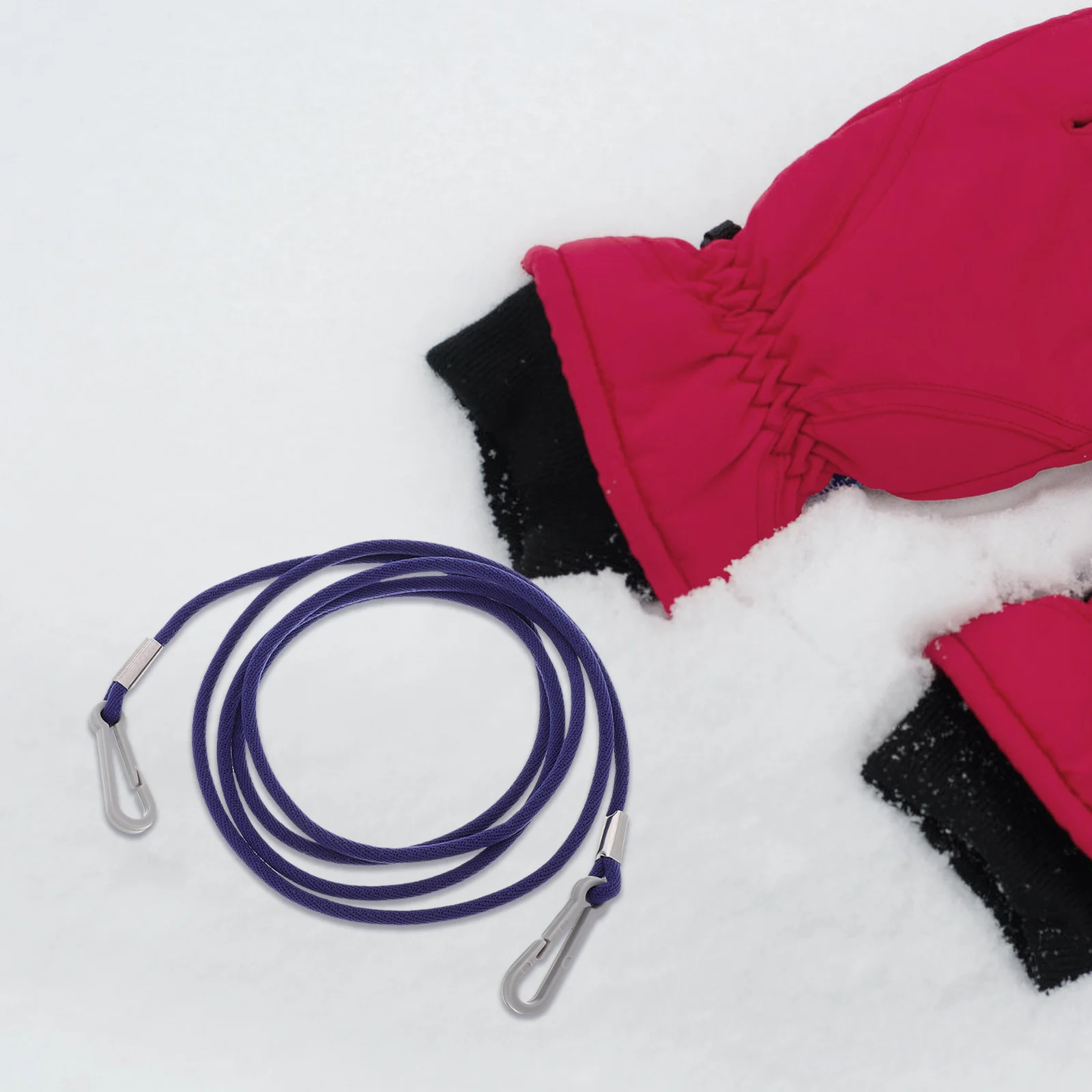 4 قطعة الاطفال قفاز الحبل لفصل الشتاء الثلوج التزلج القفازات مكافحة خسر الرقبة حزام معلقة حبل حامل أمان مرن حزام النايلون ل #4