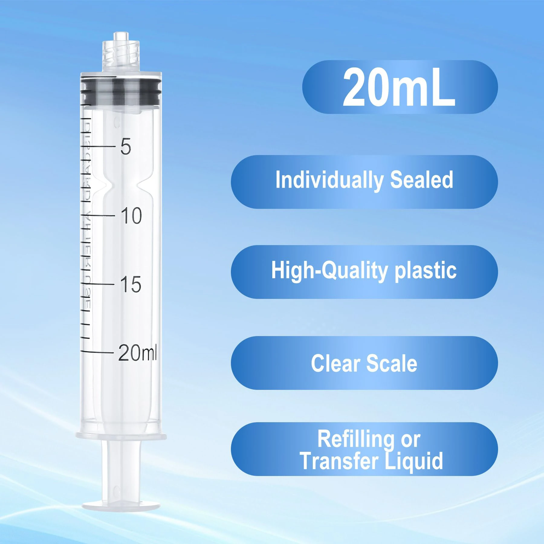 Price 50PCS 20ml/cc Luer Lock Syringe Single-Use Packaging Liquid Dispenser for Perfumer