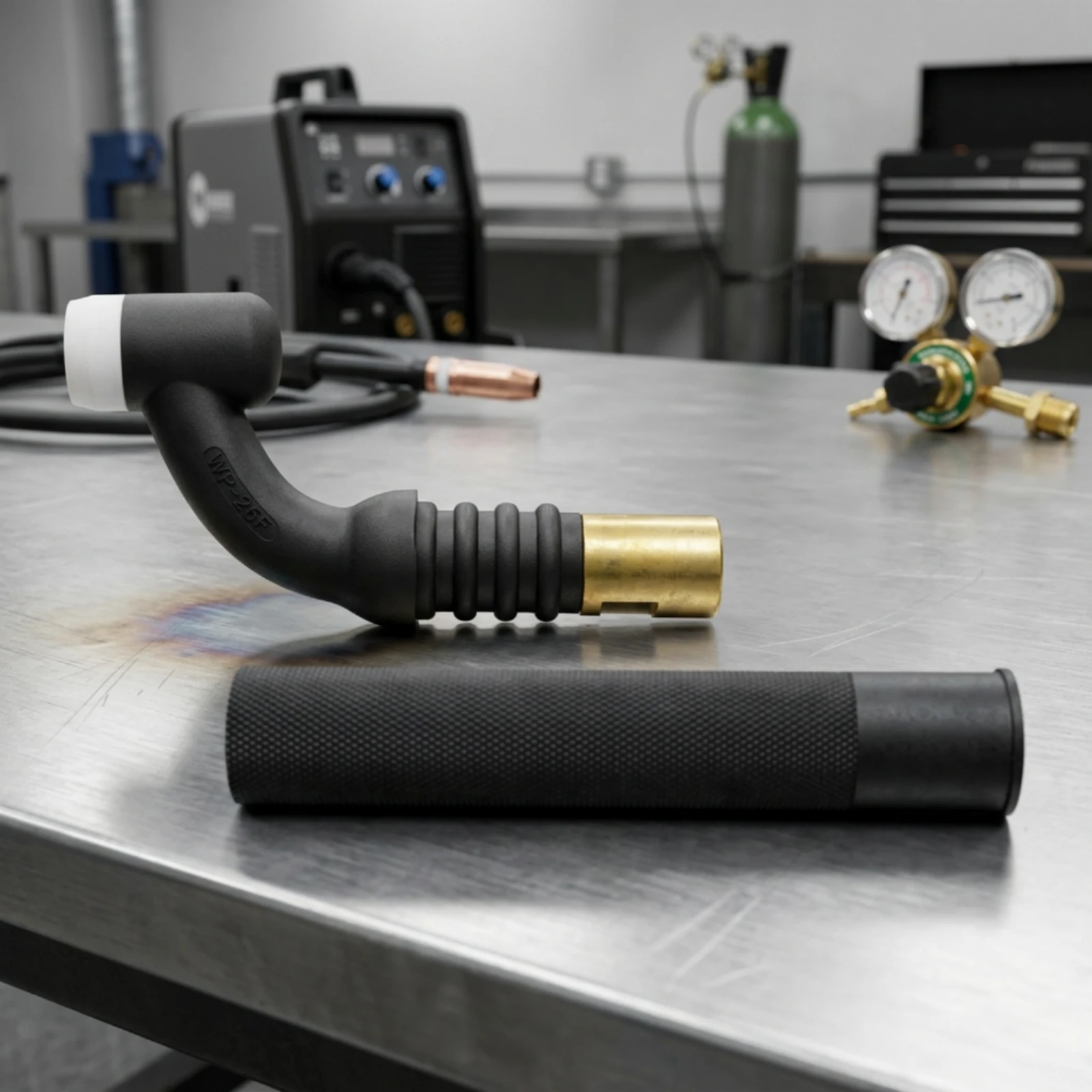 TIG Welding Torch Head Body Upgrade Flexible Neck Air Cooled Design for Professional Metal Joining Tasks