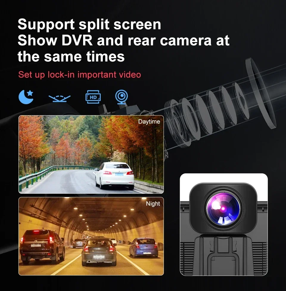 2025 Wholesale 10.26'' Portable Touch Screen Car Radio Carplay Mirror Link 1080P Driving Recorder WiFi Bluetooth Car Monitor