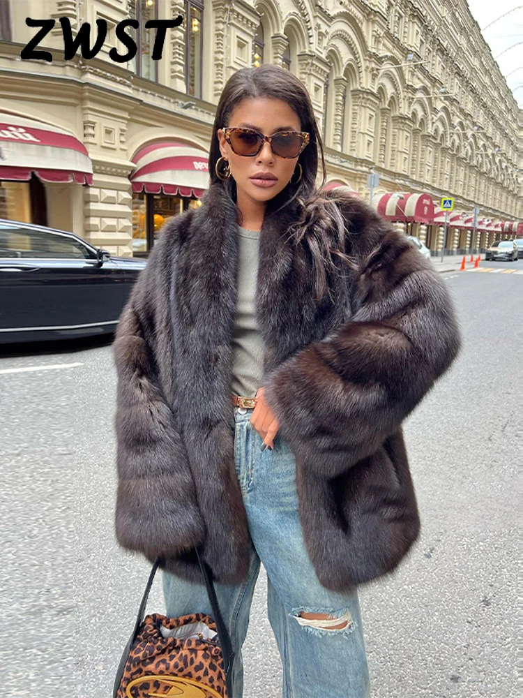 

Винтажное женское пальто из искусственного меха с длинными рукавами, однотонные свободные женские утепленные куртки, осень-зима 2022, шикарная женская уличная верхняя одежда