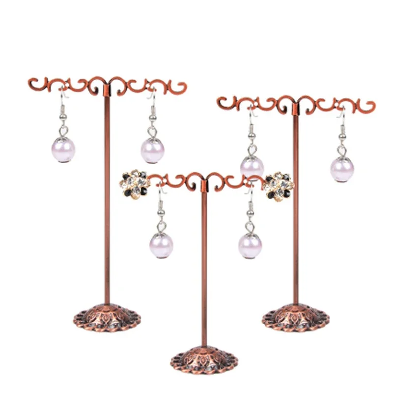 3 Pcs Jewelry Earrings Display Ear Stud Hanger Shelf Stand Jewelry Organizer Showcase