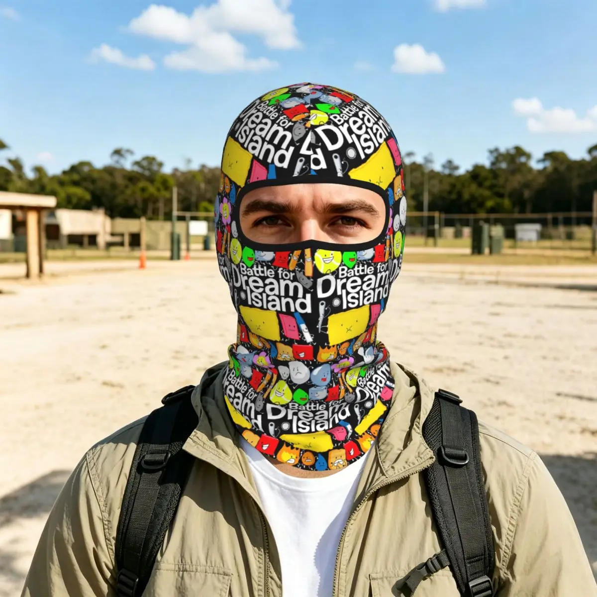Battle For Dream Island Breathable Balaclava Full Face Mask Sun Protection Neck Gaiter For Motorcycle Cycling Fishing Outdoor