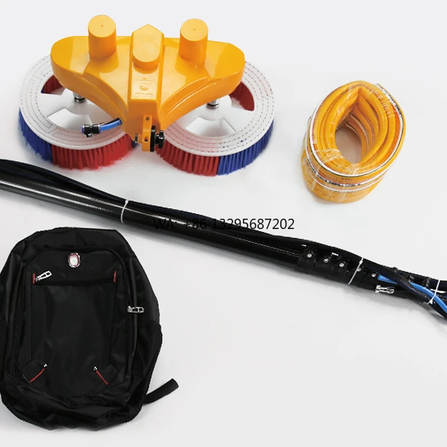 

Multifit Double Heads 5.5m Glass Fibre Telescopic Rod with the Lithium Battery DC Supply Roller Brush for Solar Panel Cleaning