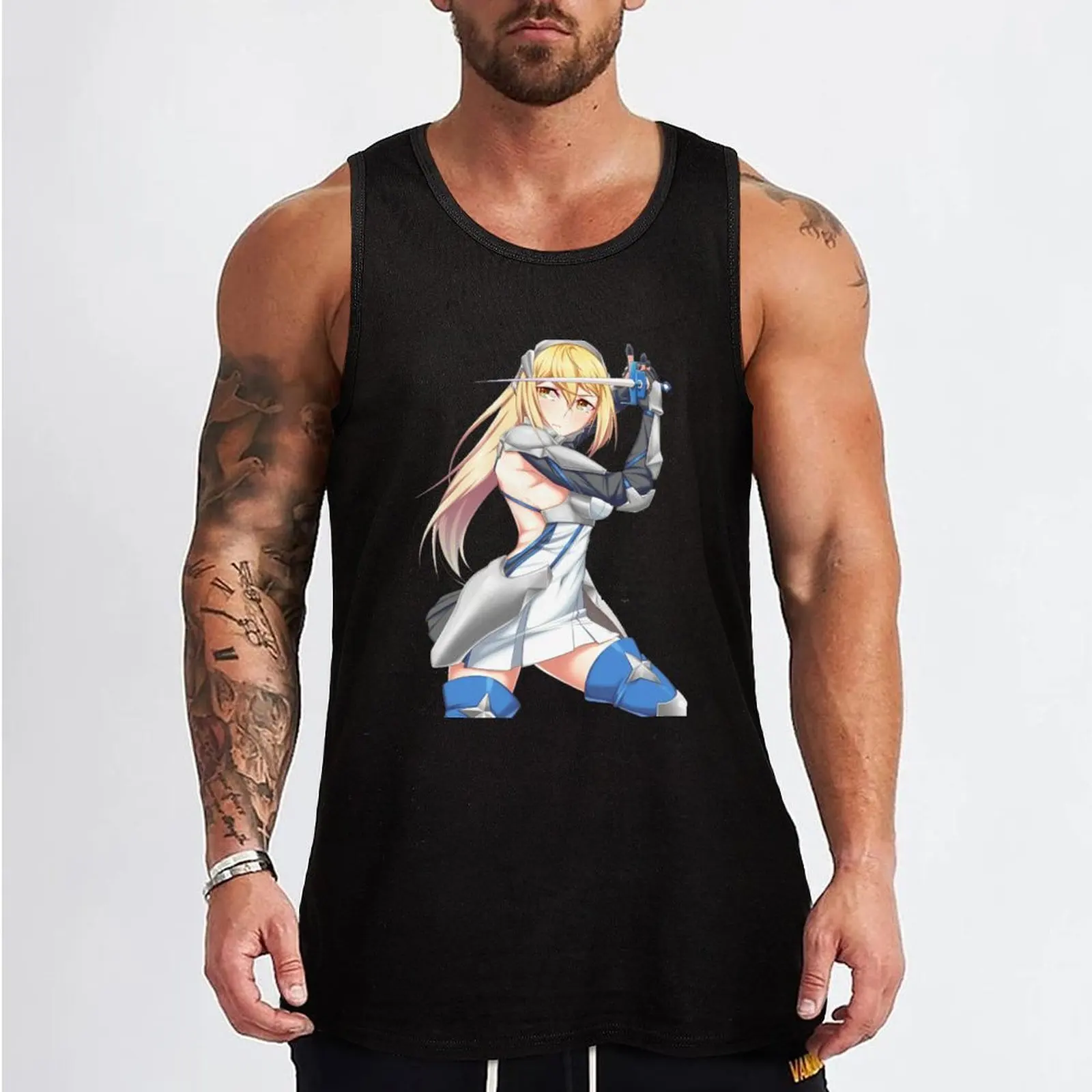 Aiz Battle Stance - DanMachi Tank Top singlets for men running shirt underwear