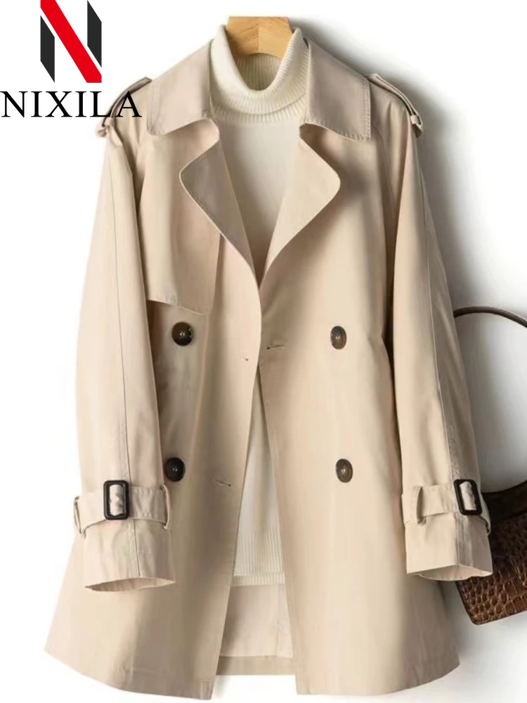 

New in Spring Autumn Elegant Women's Windbreaker Loose Casual Winter Coat Korean Fashion Office Female Jacket for Women Clothing