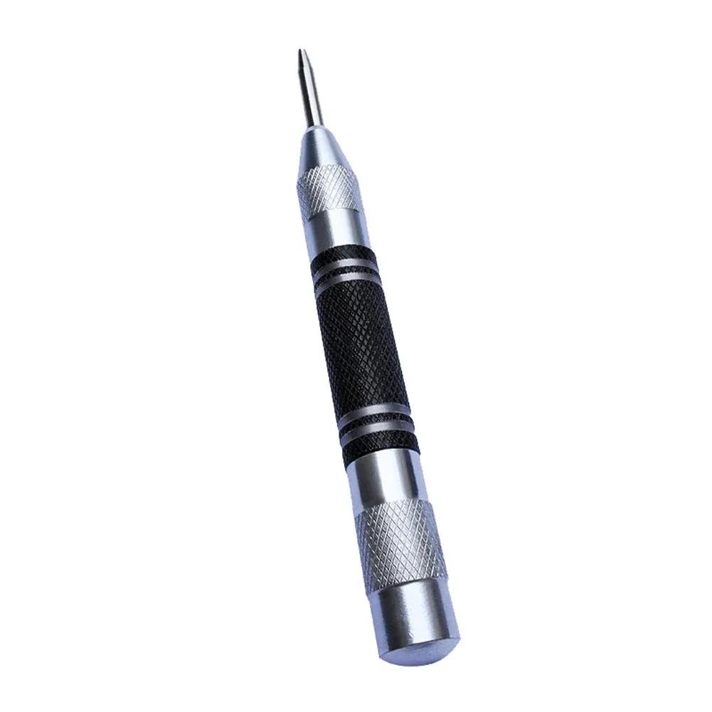 Useful Tools Center Punch Automatic 4mm Black High Carbon Steel Automatic Center Punch Marker Press Dent Drill