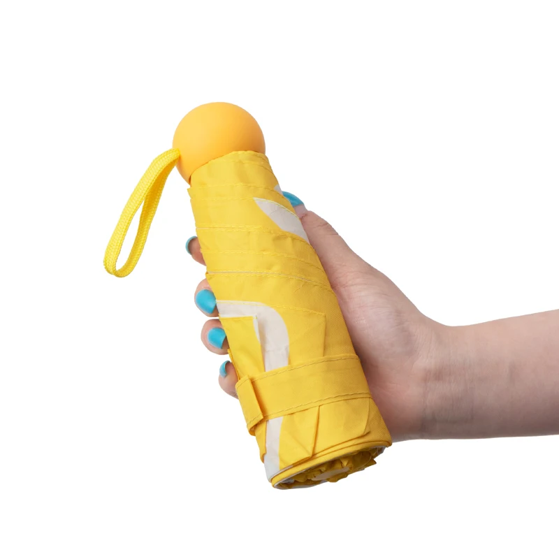 Brand Mini Portable Umbrella Travel Windproof Lightweight Folding Compact Pocket-Size Capsule for Sun & Rain Protection