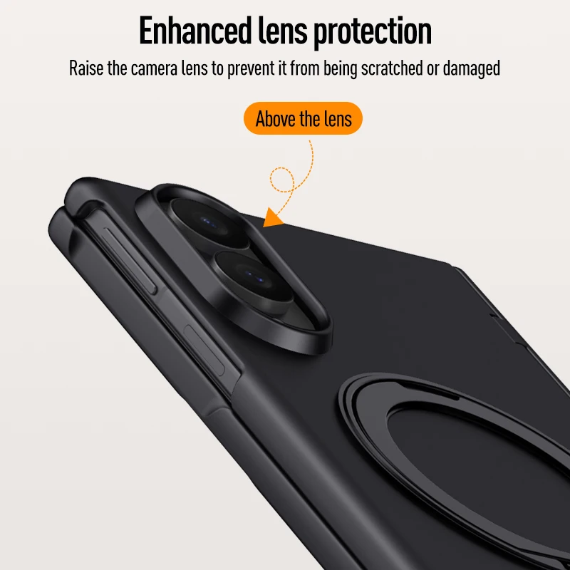 Etui na Samsung Galaxy Z Fold 8, szerokie, matowe, z obrotowym uchwytem, magnetycznym ładowaniem bezprzewodowym, z osłoną na zawias i folią hartowaną, odporne na wstrząsy. — zdjęcie produktu 6