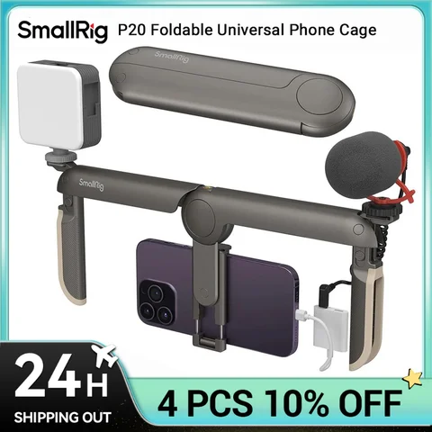 Gaiola de telefone universal dobrável SmallRig P20, suporte de tripé estabilizador de caixa de equipamento de vídeo para smartphone para iPhone 17 Pro /Pro Max Android