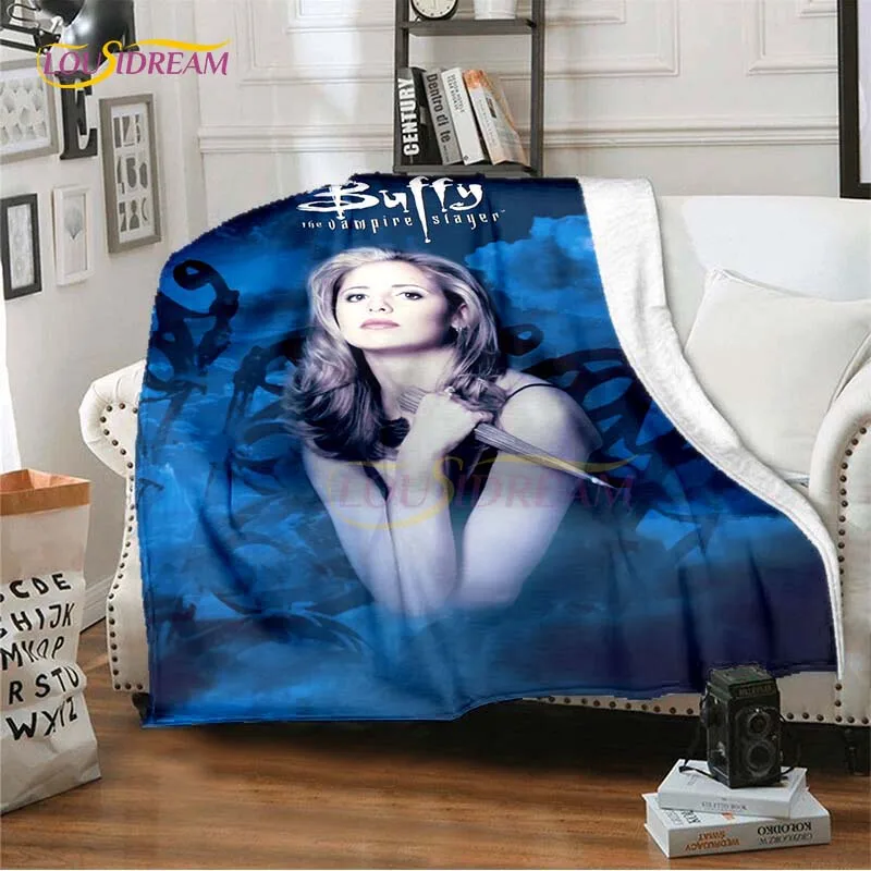 New Buffy The Vampire Slayer Printed Blankets for Beds Winter Soft Throw Blanket Queen Size Home Decor Bedding Cover Kids Gift