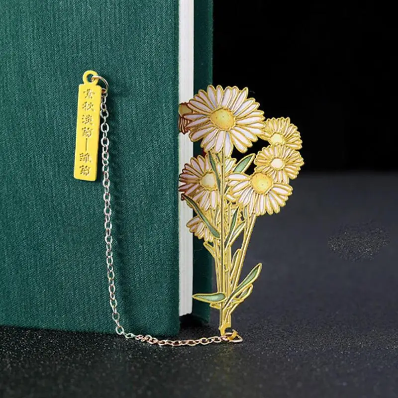 

Flower Metal Bookmark Page Marker Portable Metal Bookmark Hollow Carving Design Exquisite Floral Bookmarks For Family Friends