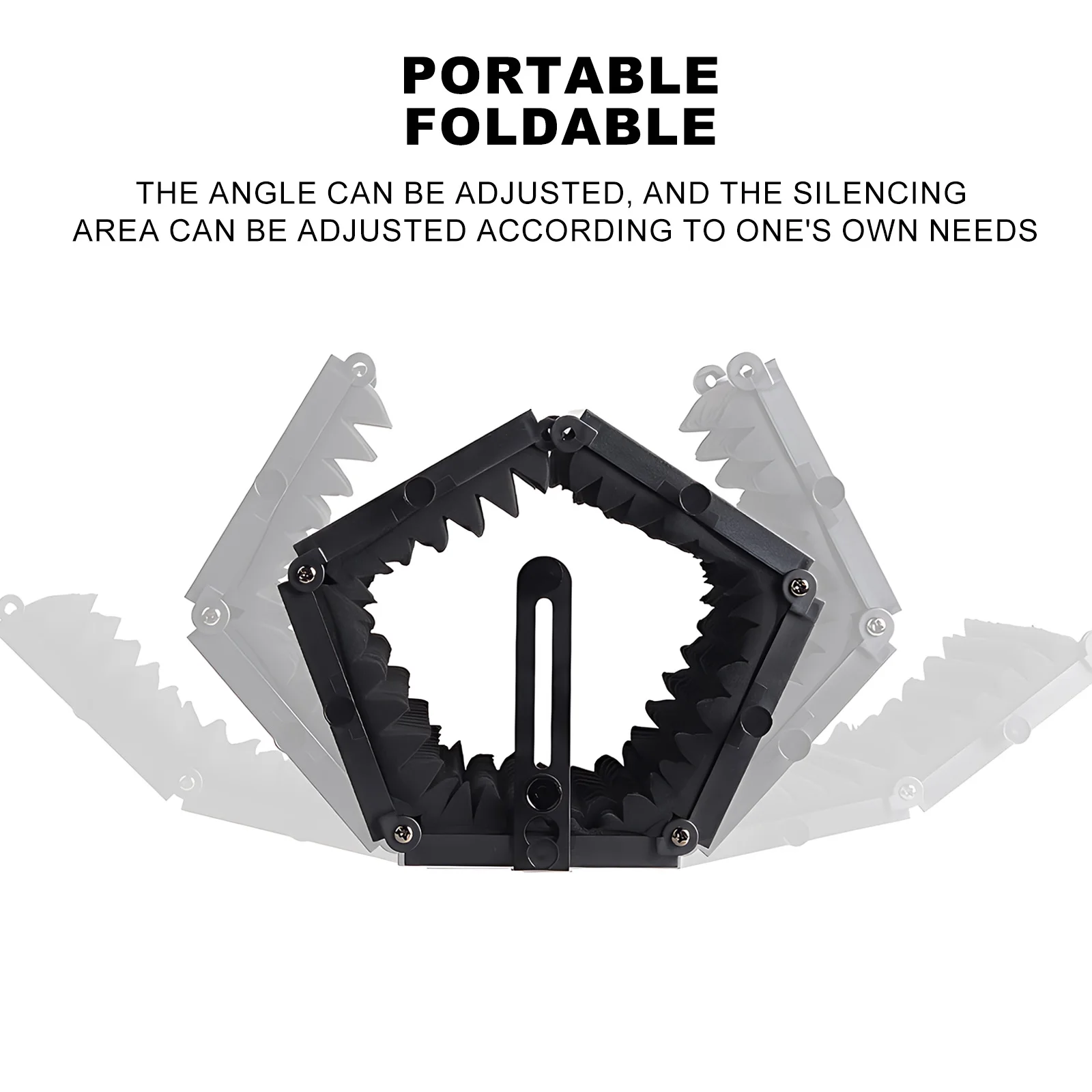 Microphone Isolation Shield Portable Tabletop Sound Absorbing Foam Reflection Filter Mic Soundproof Shield for Audio