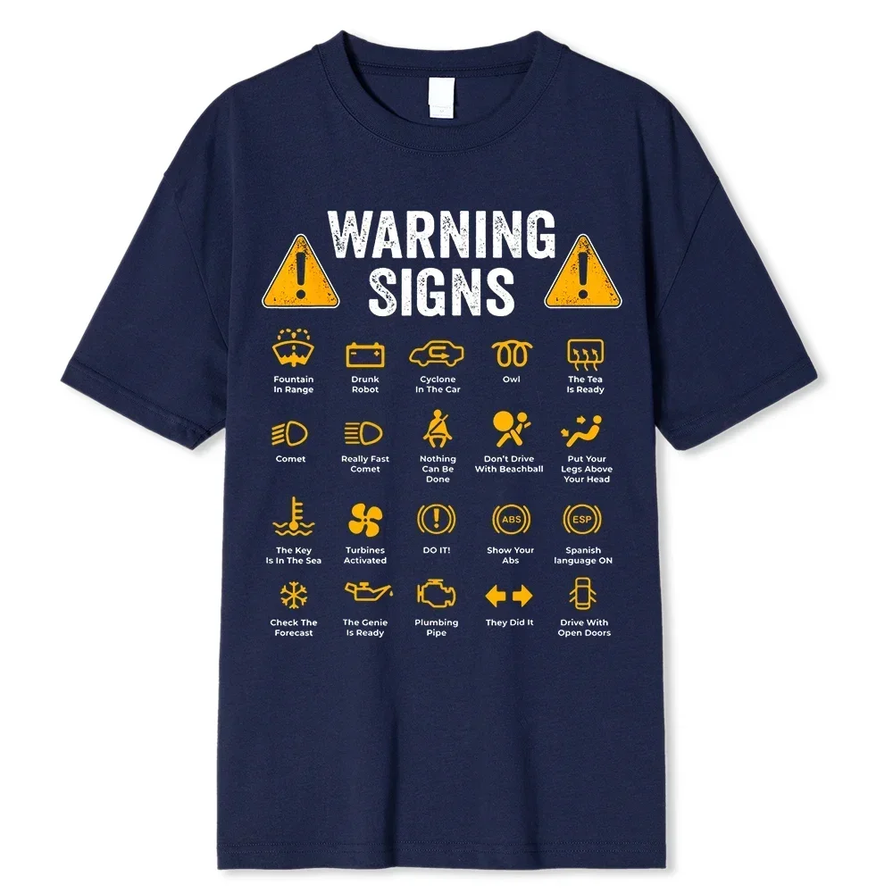 Funny Driving Warning Signs 101 Auto Mechanic Gift Driver Oversized T-Shirt Casual Cotton T-Shirt Mens Tops Tees Cotton Clothing