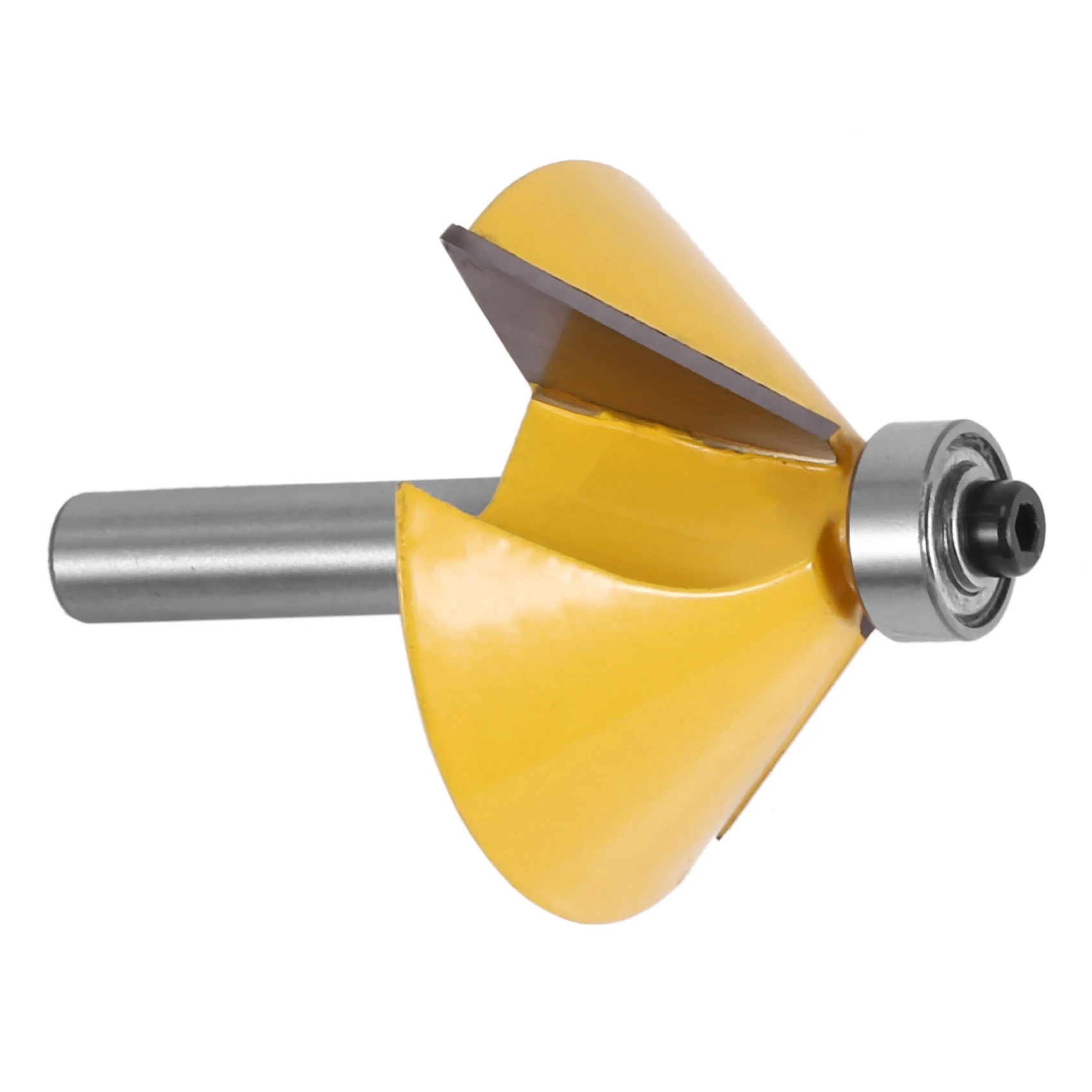 Grande 45 Graus Chanfro e Bevel Edge Router Bit, Ferramenta de corte de madeira, Carpintaria Router Bits, 8mm Shank, 1Pc