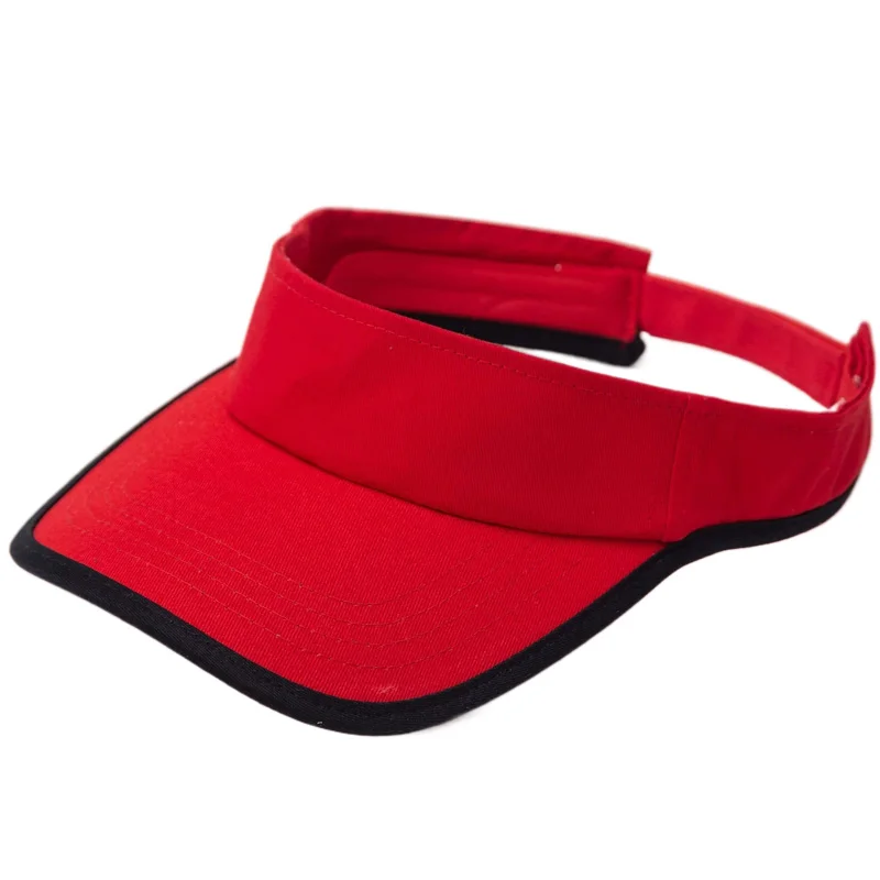 Summer 100% Cotton Sun Visor Caps for Men Women Casual Visor Hats Yellow Pink Black Red Grey Blue Purple