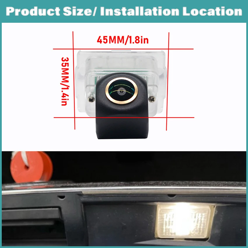 170° Golden FishEye Tracks Car HD CCD Rear View Camera For Benz C CL E S SL Class C117 C216 R172 W166 W204 W212 W218 W221 W231