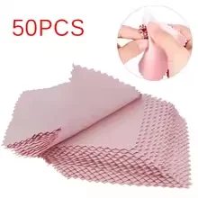 

50 PCS/BATCH Fashion Silver Polish Cloth Cleaning Agent Jewelry Cleaning Cloth Anti-Color Change Tool Special Sale Pink Blue