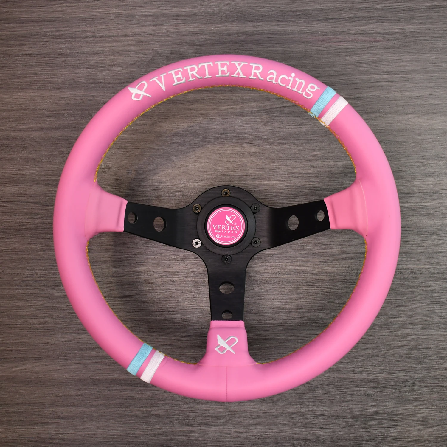 

JDM style vertex pink microfiber 320mm 13 inch racing steering wheel