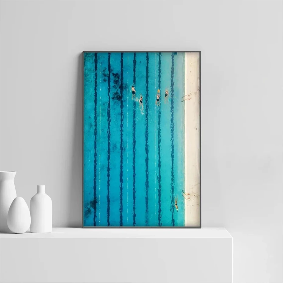 Abstract Inspiring Poster Expand Comfort Zone Swimming Pool Print Canvas Painting Wall Art Pictures for Office Home Decoration