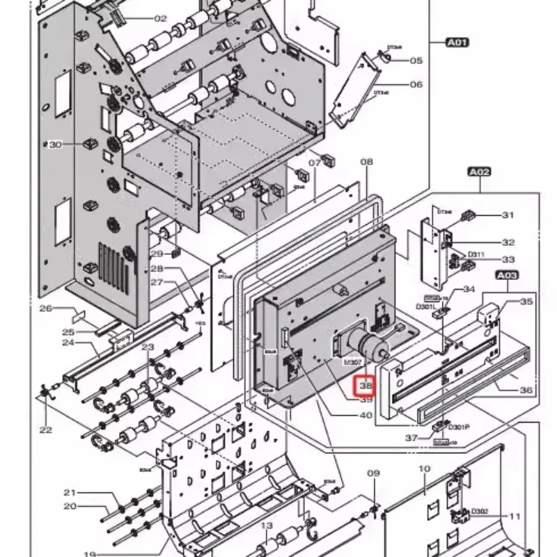 118C1024149 340/350 Cutter Motor Laser Color Expander Replacement Part Accessories